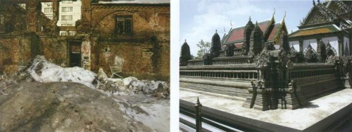 Иногда руины - воплощенный хаос (слева), а иногда их признаки (несмотря на возраст сооружения) невозможно обнаружить